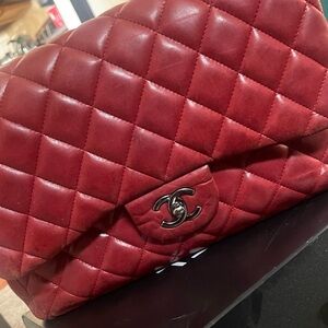 Chanel Burgundy Quilted Shoulder Bag